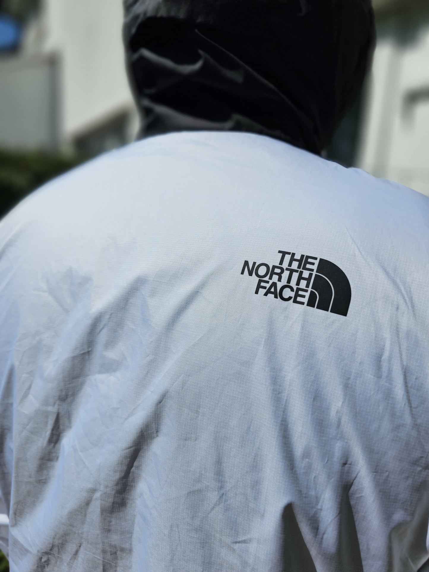 The North Face 1/2 Zip Hooded Pullover Black/White Windbreaker Jacket - M/Medium