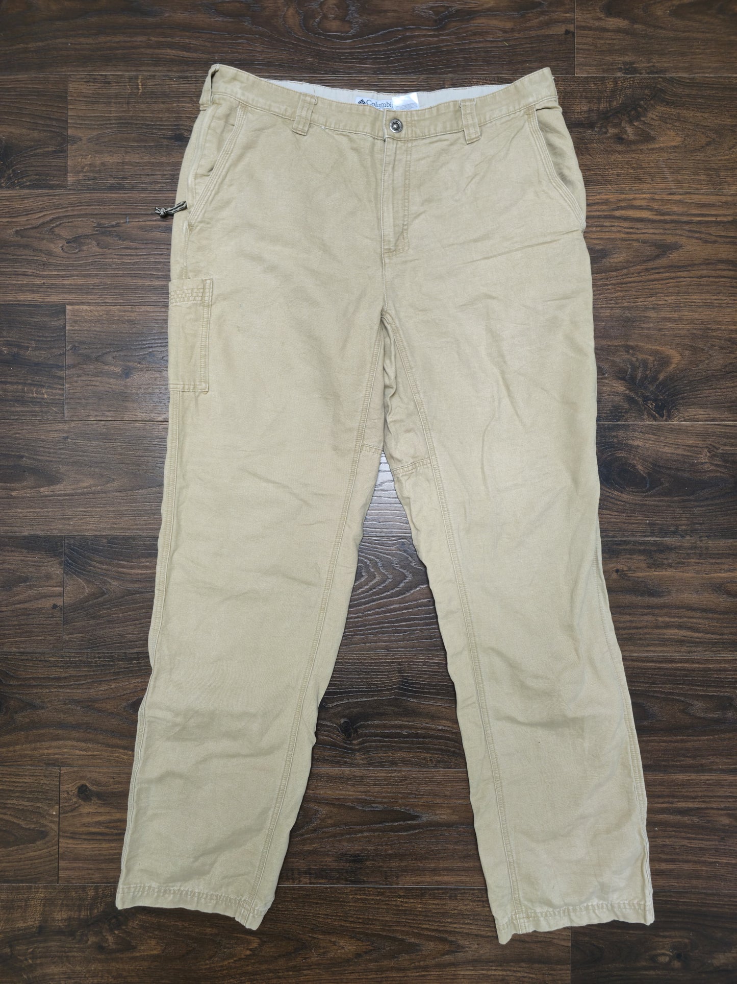 Vintage Beige Columbia Mens Hiking/Walking/Casual Trousers/Pants - W36/L34