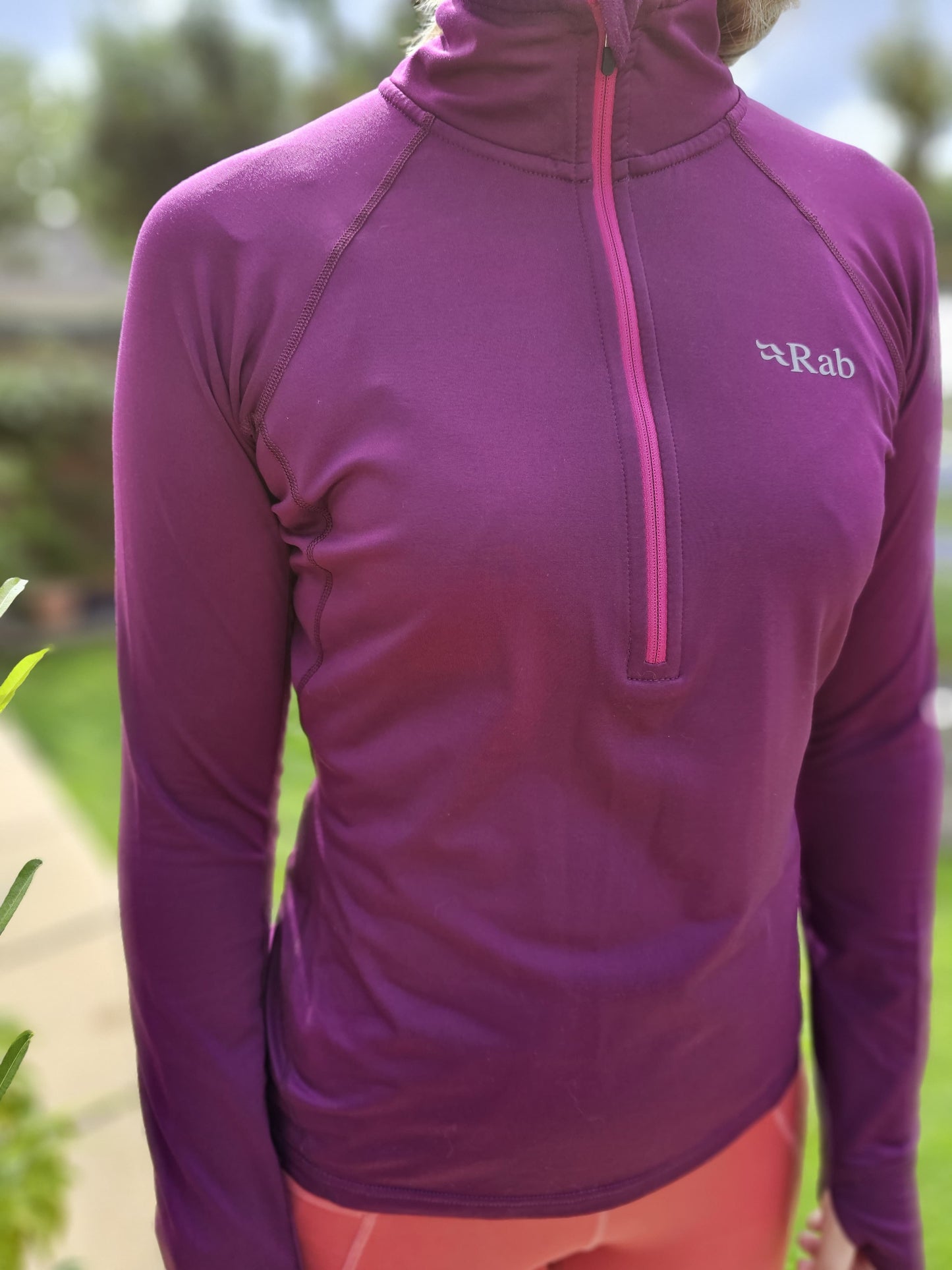Rab Long Sleeve Half Zip Base/Light Mid Layer Top - UK 10/M/Medium