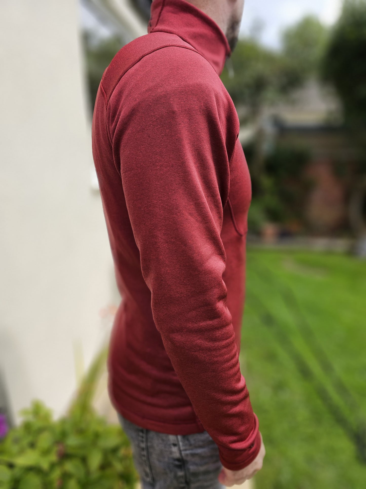 Mens Rab Burgundy/Deep Rep Pullover 1/2 Jumper/Mid Layer Fleece - M/Medium