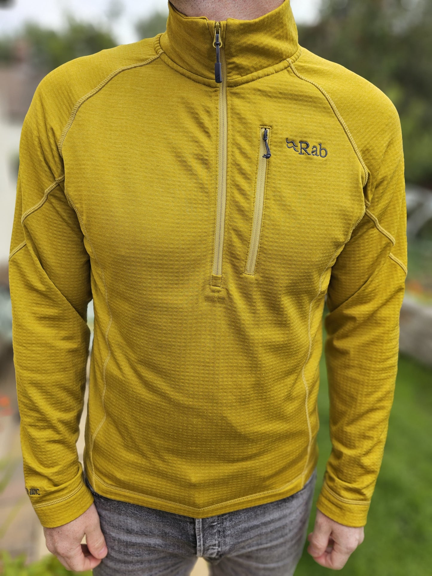 Mens Rab Dark Sulphur Pullover 1/2 Jumper/Mid Layer Fleece - M/Medium