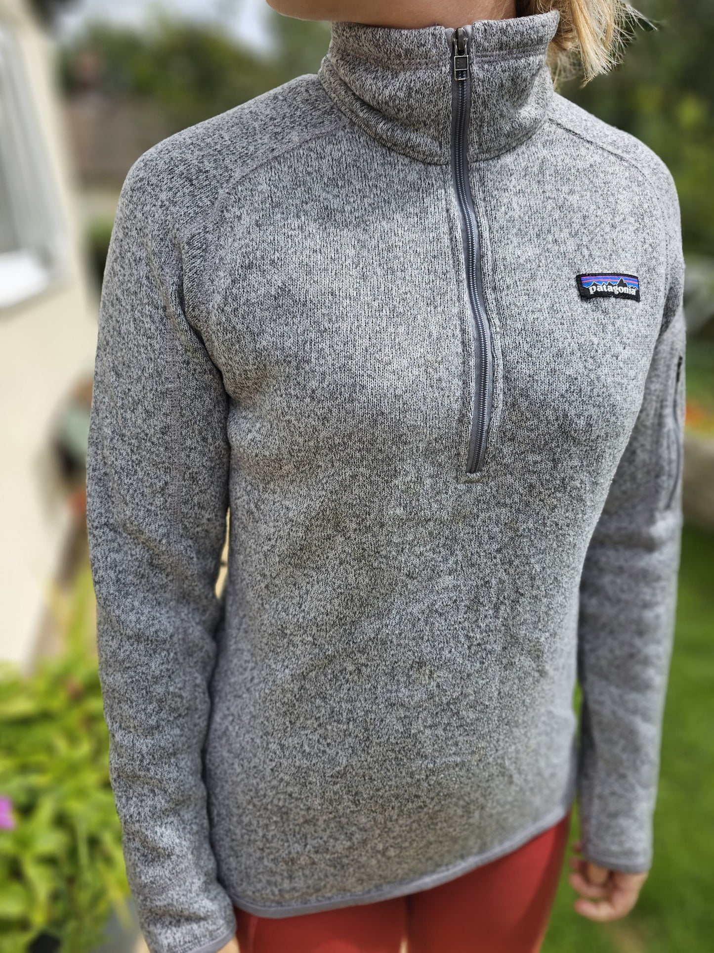 Womens Patagonia Grey 1/2 Zip Fleece Pullover Jumper - M/Medium