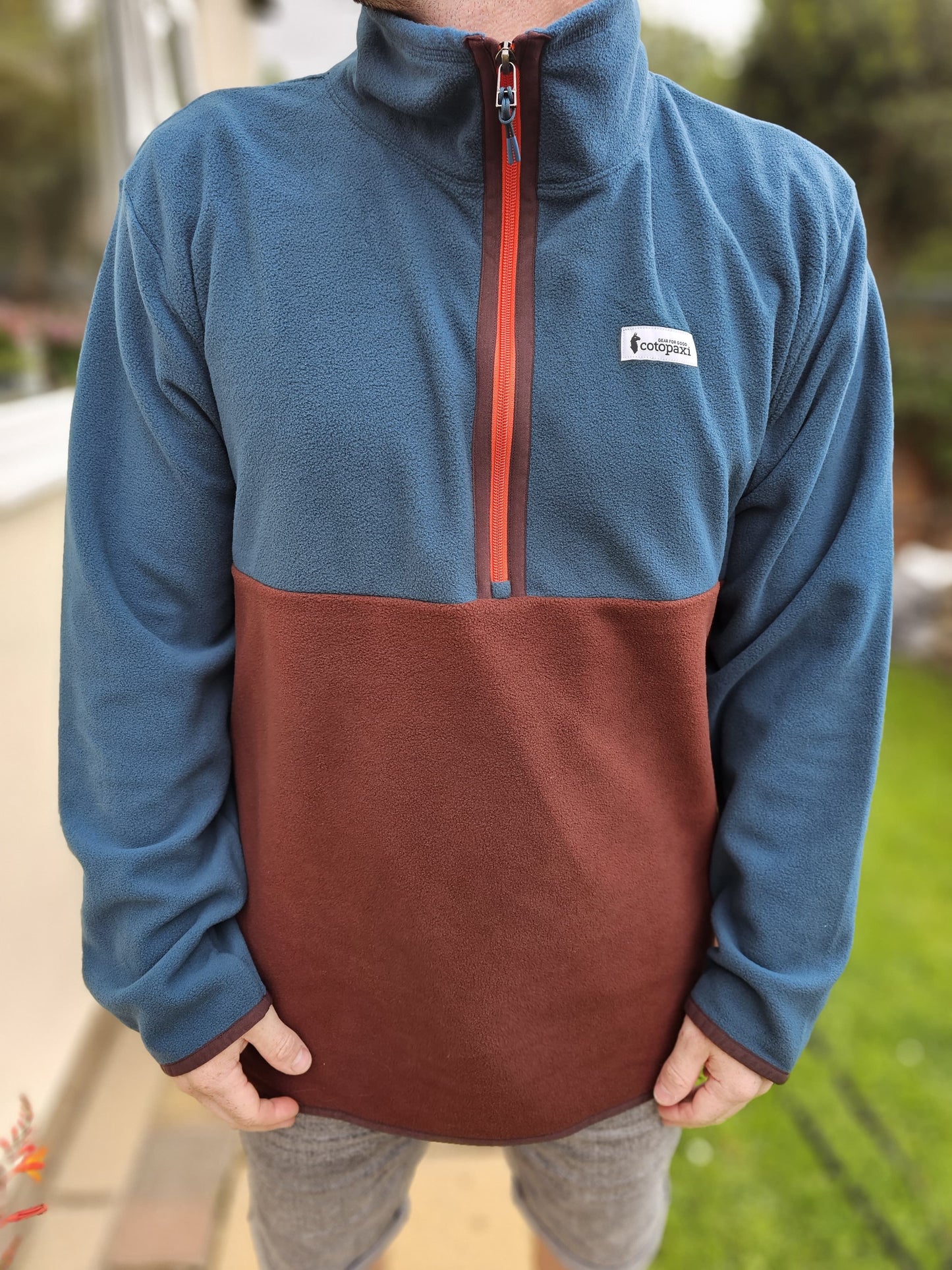 Cotopaxi 1/2 Zip Fleece Blue/Brown Pullover Jumper - NWT - XXL/2XL
