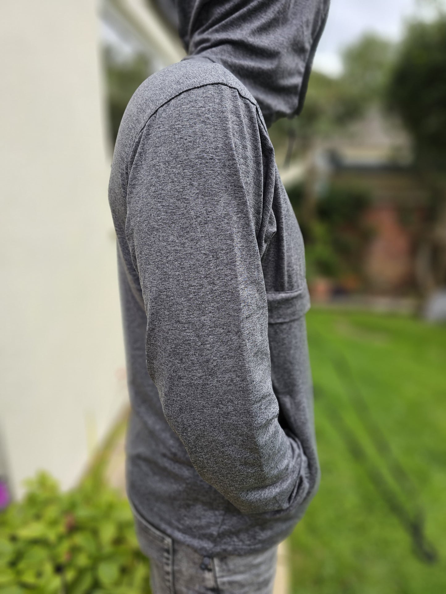 New Balance NB Grey Activewear Pullover 1/2 Zip Hoodie Jumper - M/Medium