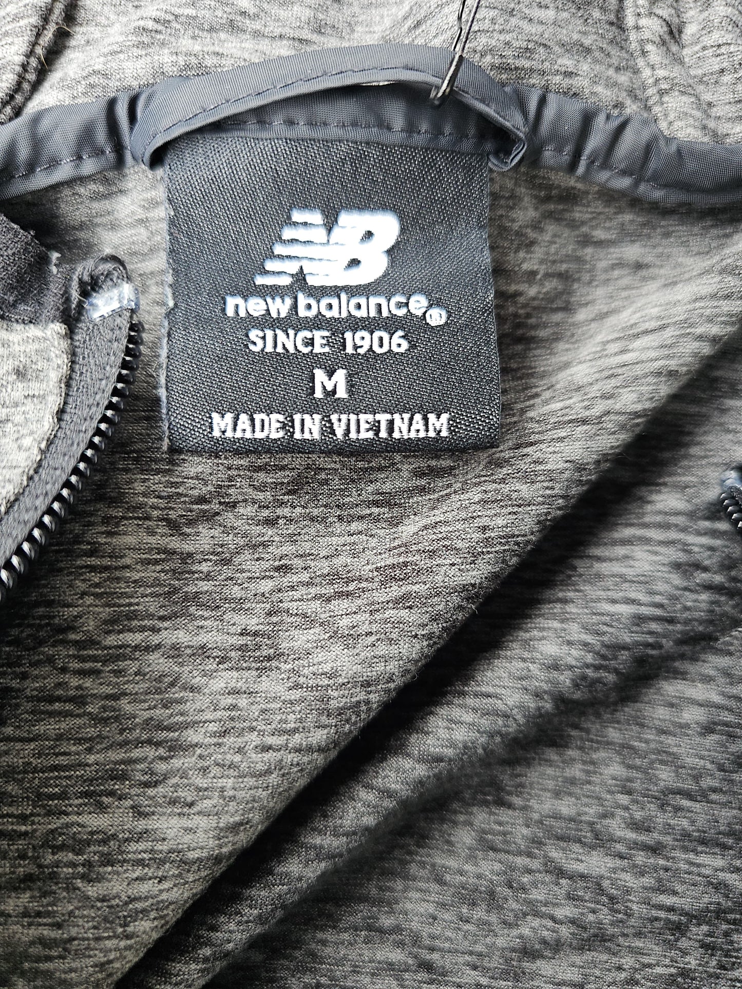 New Balance NB Grey Activewear Pullover 1/2 Zip Hoodie Jumper - M/Medium
