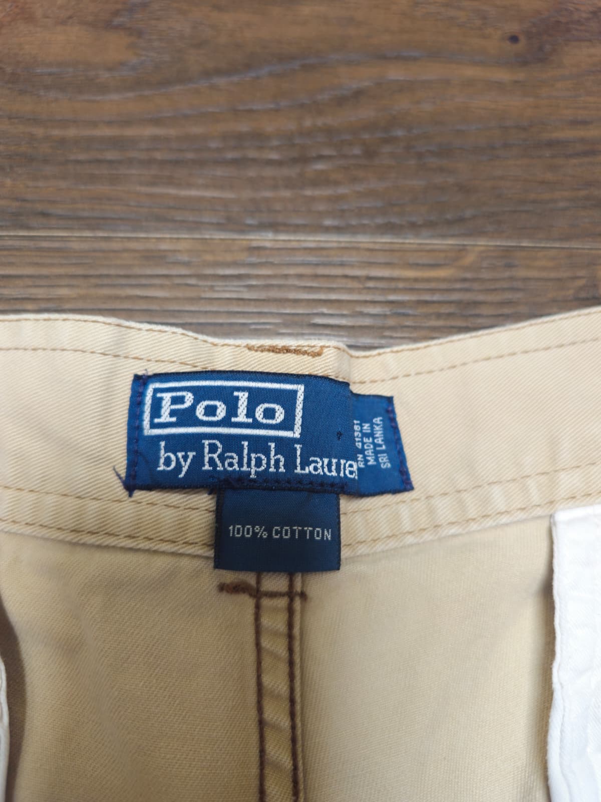 Ralph Lauren Polo Beige Button Cargo Shorts - W36/L10.5