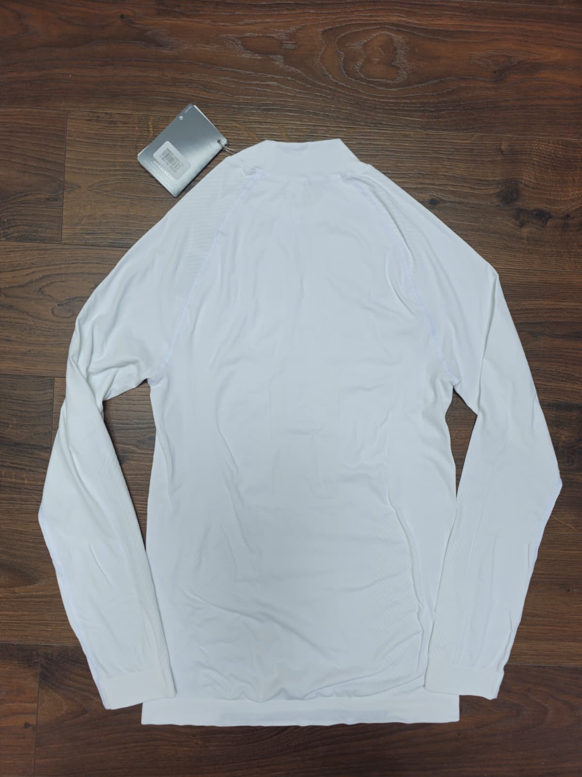 Mens FALKE White Ergonomic Sport System Warm Base Layer Long Sleeve Top - M/Medium