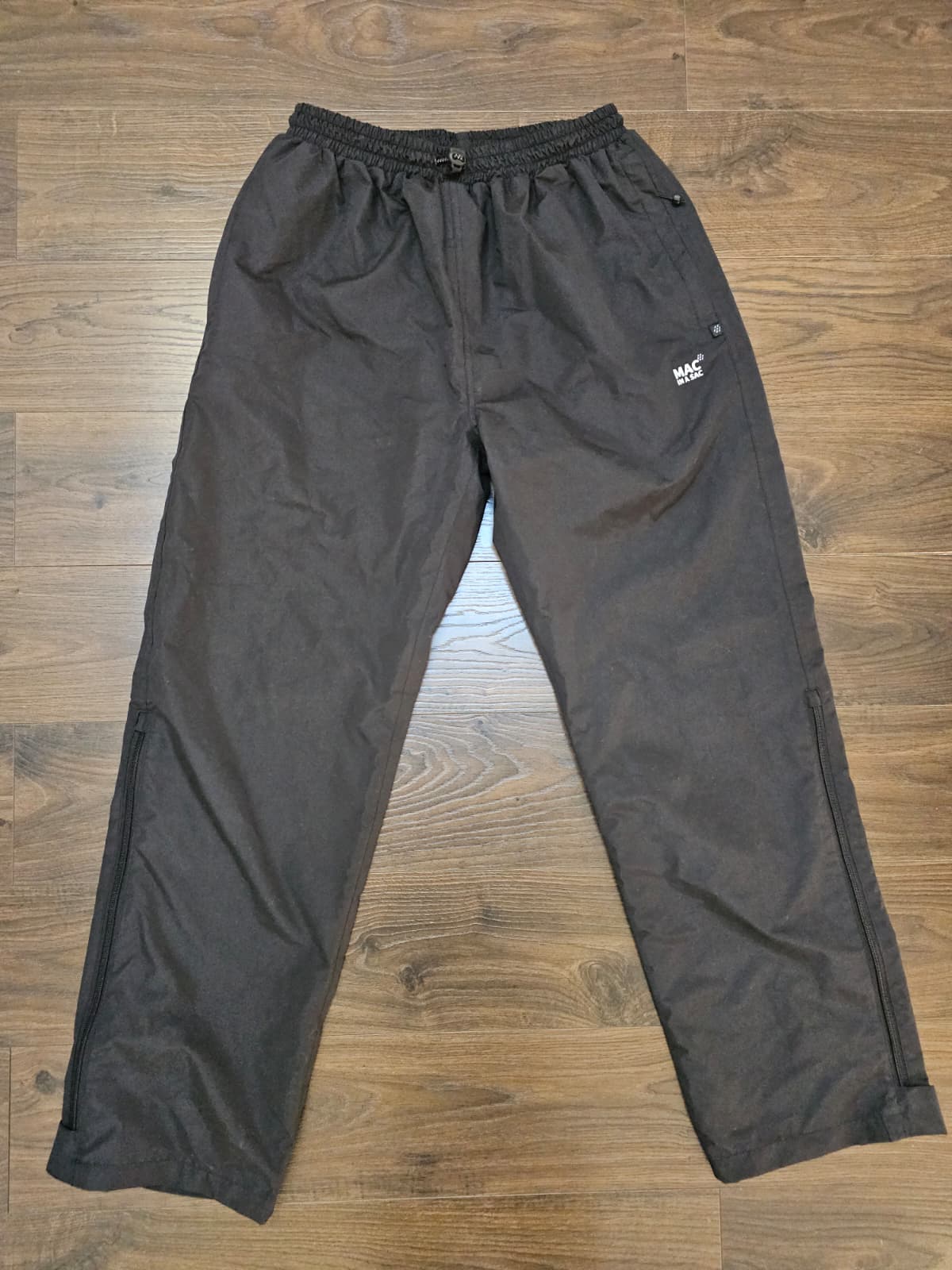 Mens Mac In A Sac Black Waterproof Breathable Overtrousers - S/Small W30-W32