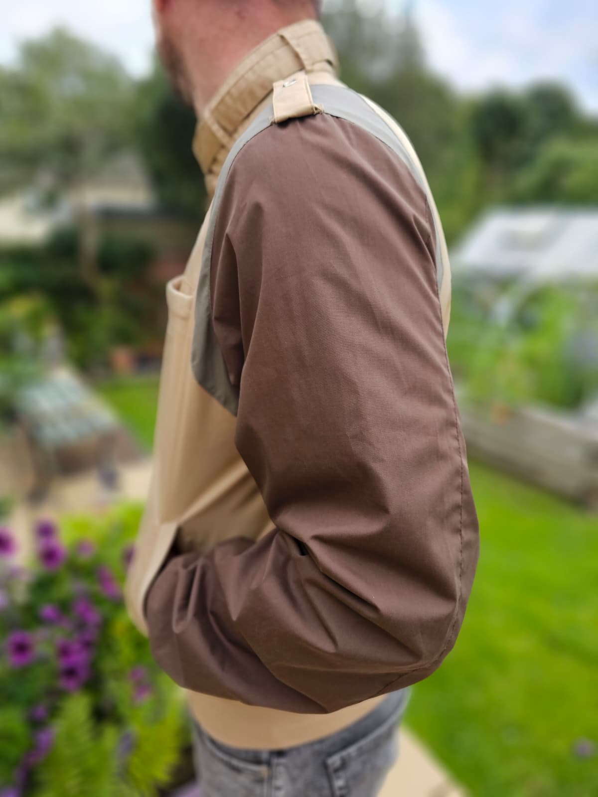 Vintage 1980's/1990's Members Only Smart Casual Bomber Jacket Beige/Brown - L/Large