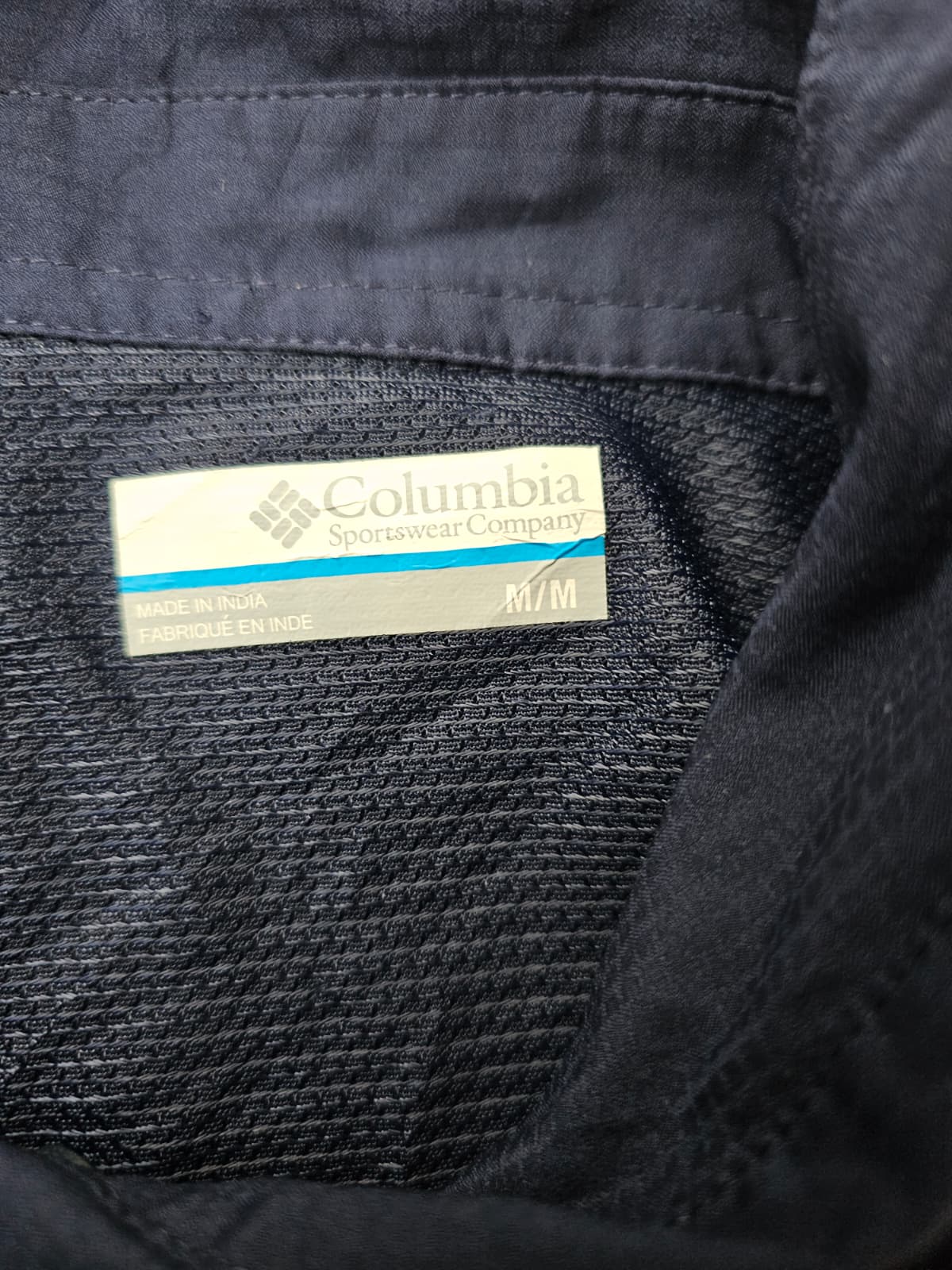 Womens Columbia Omni Shade Navy Button Up Long Sleeve Technical Shirt - M/Medium/10