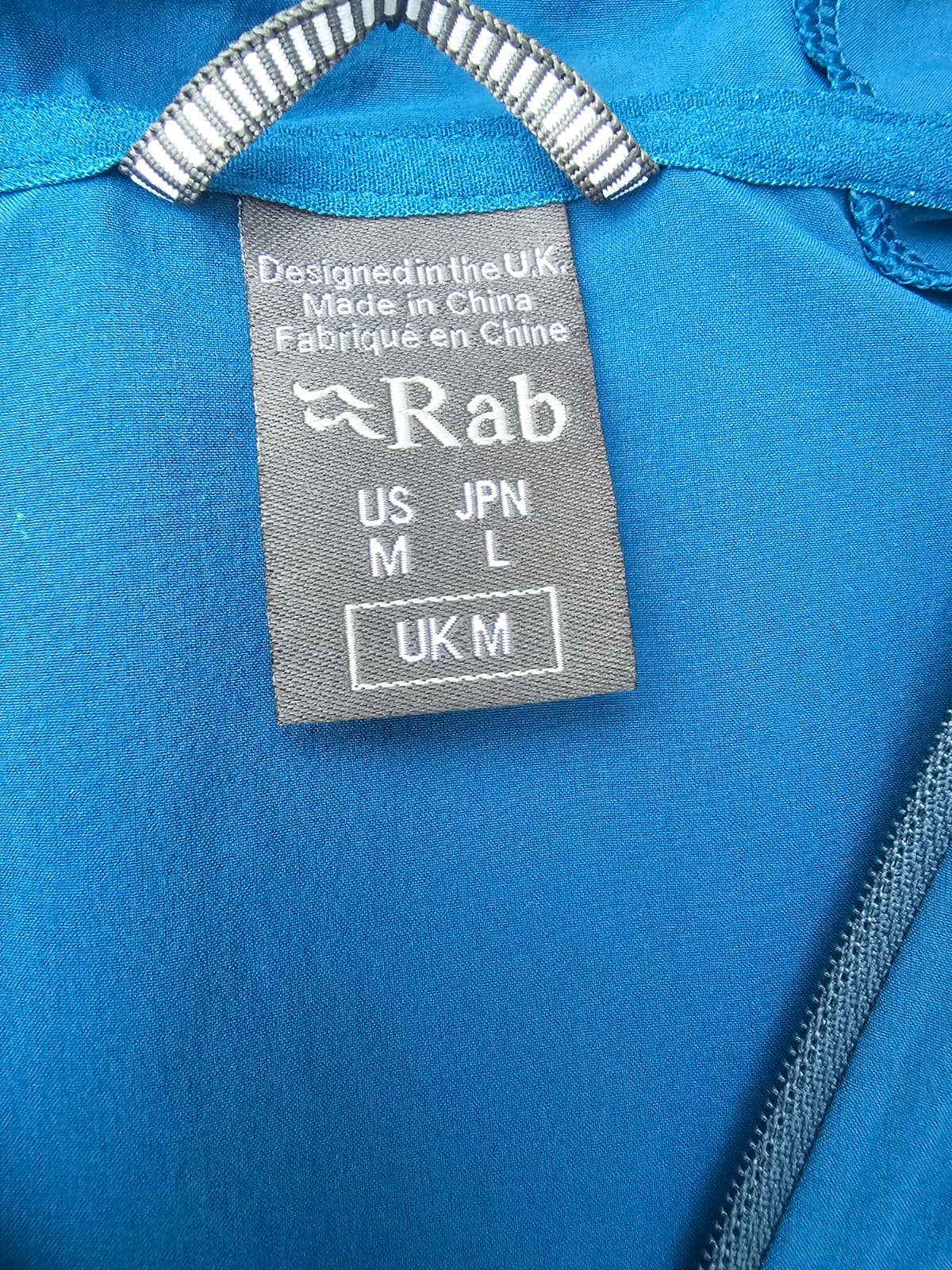 Rab Borealis Blue Soft Shell Style 1/2 Zip Hooded Climbing Pull Over - M/Medium