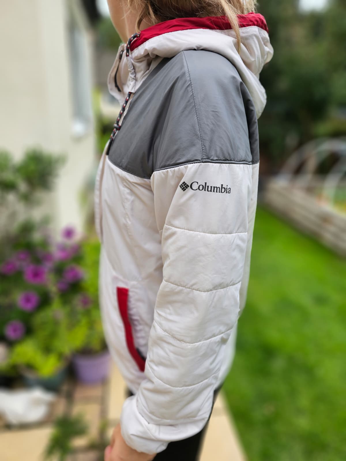 Columbia Sherpa Lined Pullover Anorak/Smock 1/2 Zip Hooded Jacket - M/Medium