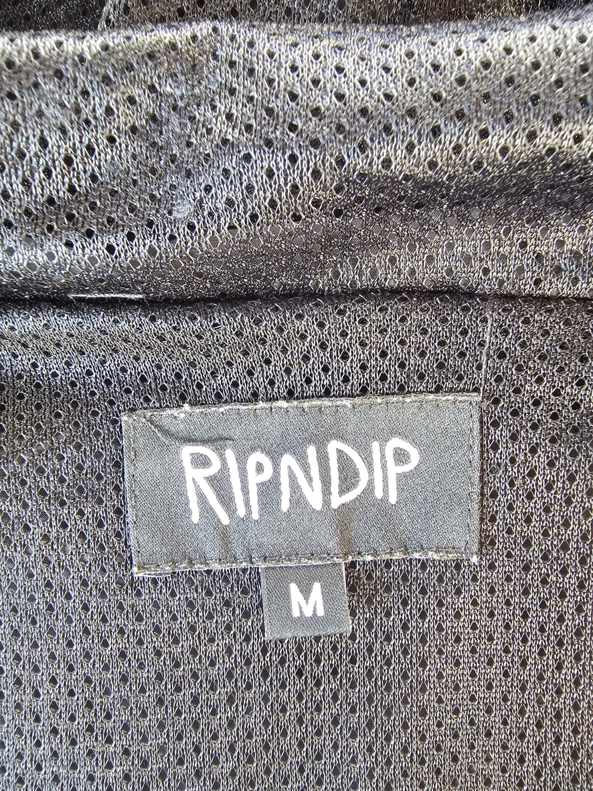 Ripndip Black Reflective 1/2 Zip Hooded Pullover Windbreaker Packable Jacket - M/Medium