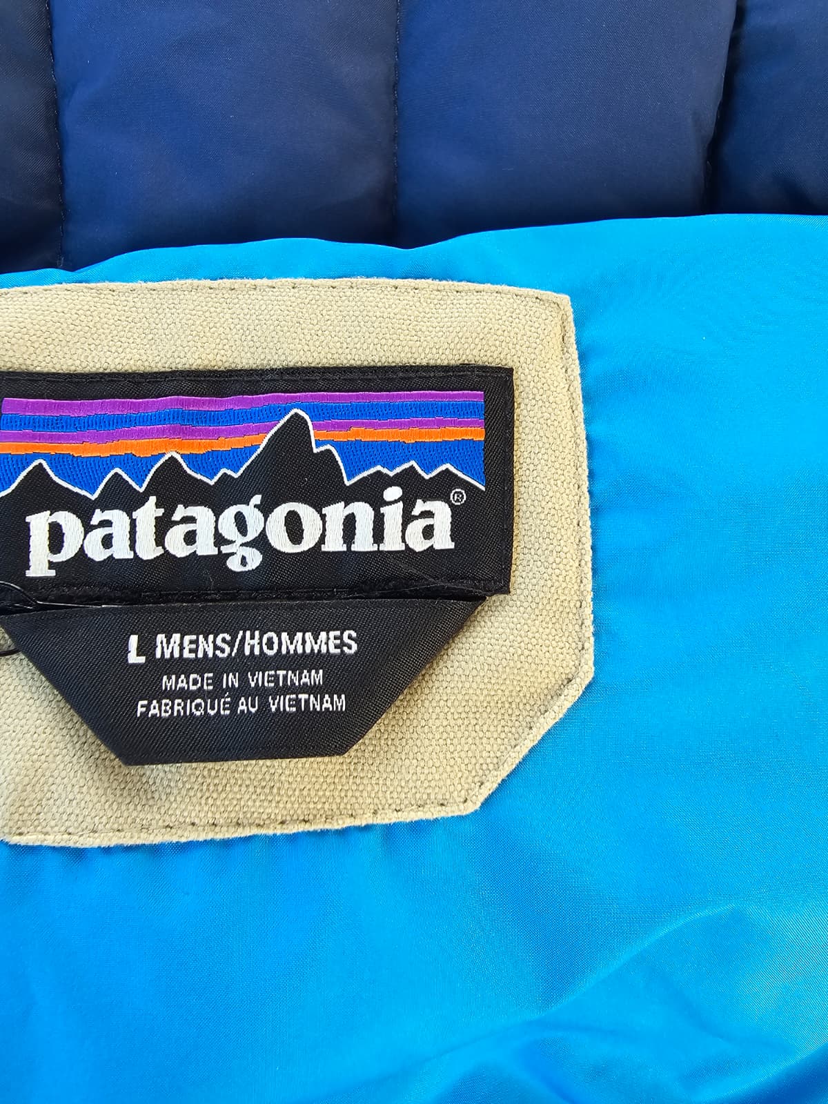 Patagonia Mens Bivy Down Vest Ash Tan Gilet/Body Warmer - L/Large