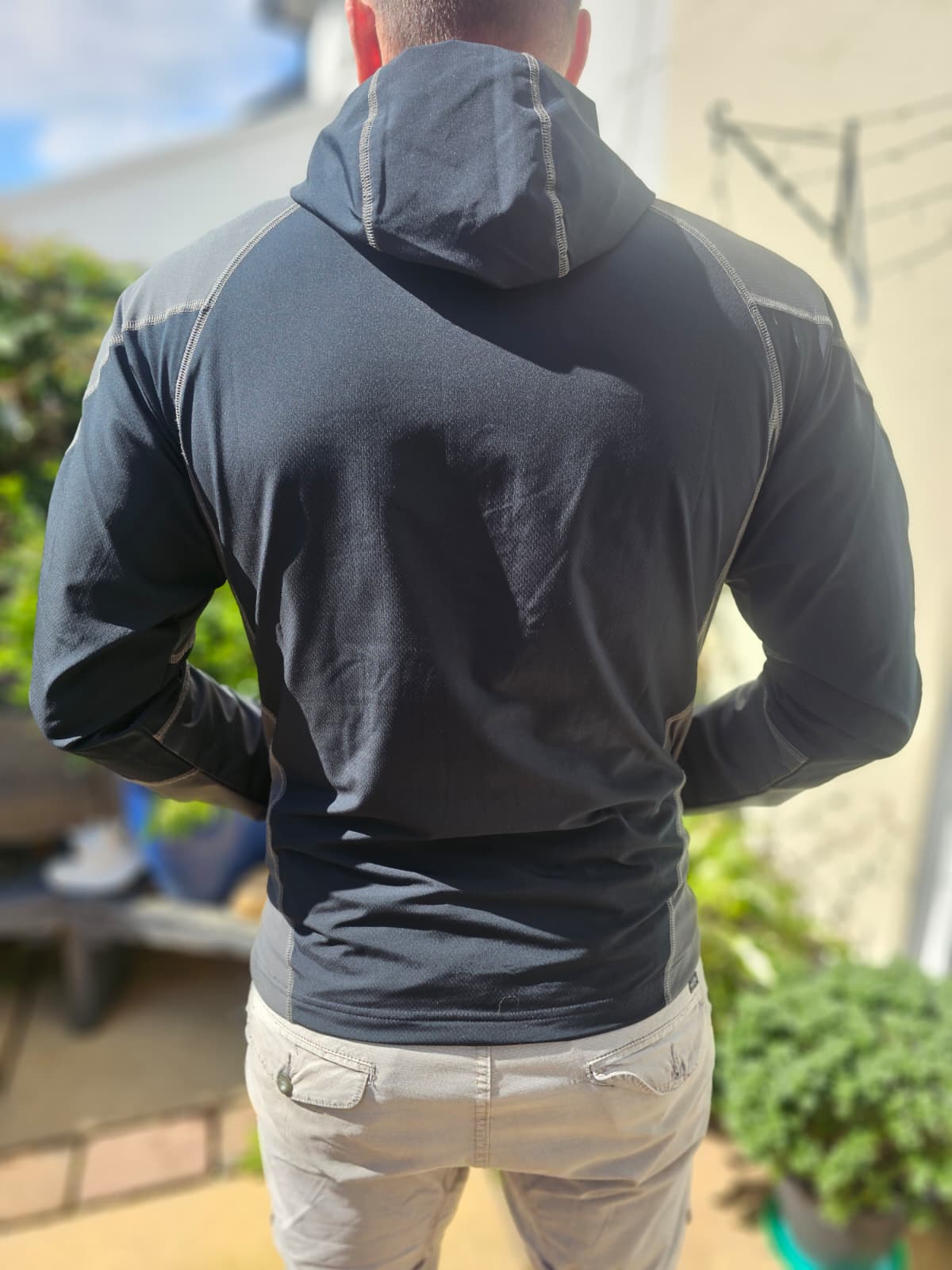 Columbia Black/Grey Full Zip Hooded Soft Shell Mid Layer Jacket Black/Grey - M/Medium