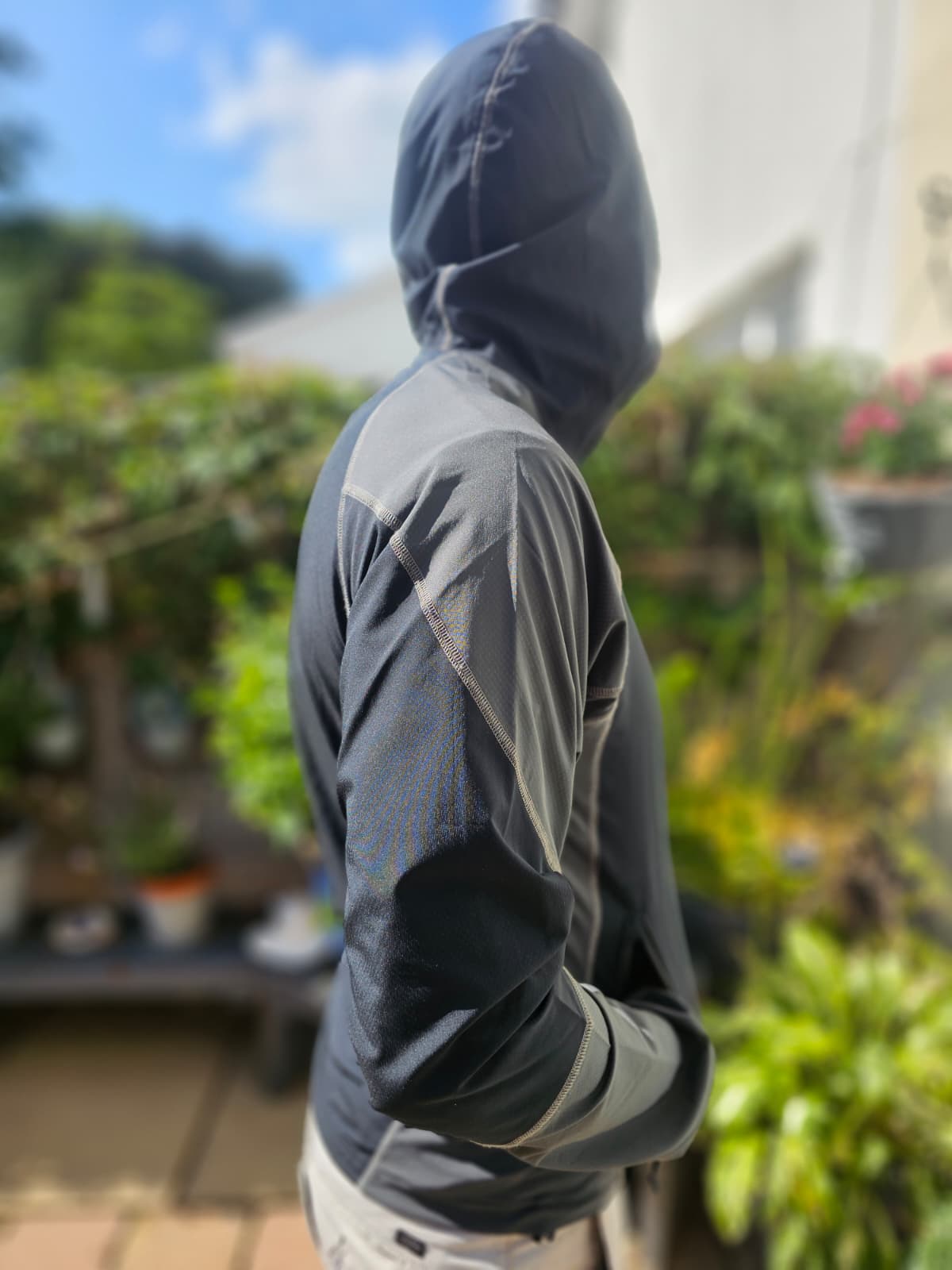 Columbia Black/Grey Full Zip Hooded Soft Shell Mid Layer Jacket Black/Grey - M/Medium
