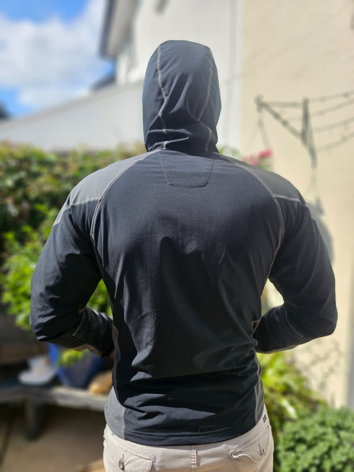 Columbia Black/Grey Full Zip Hooded Soft Shell Mid Layer Jacket Black/Grey - M/Medium