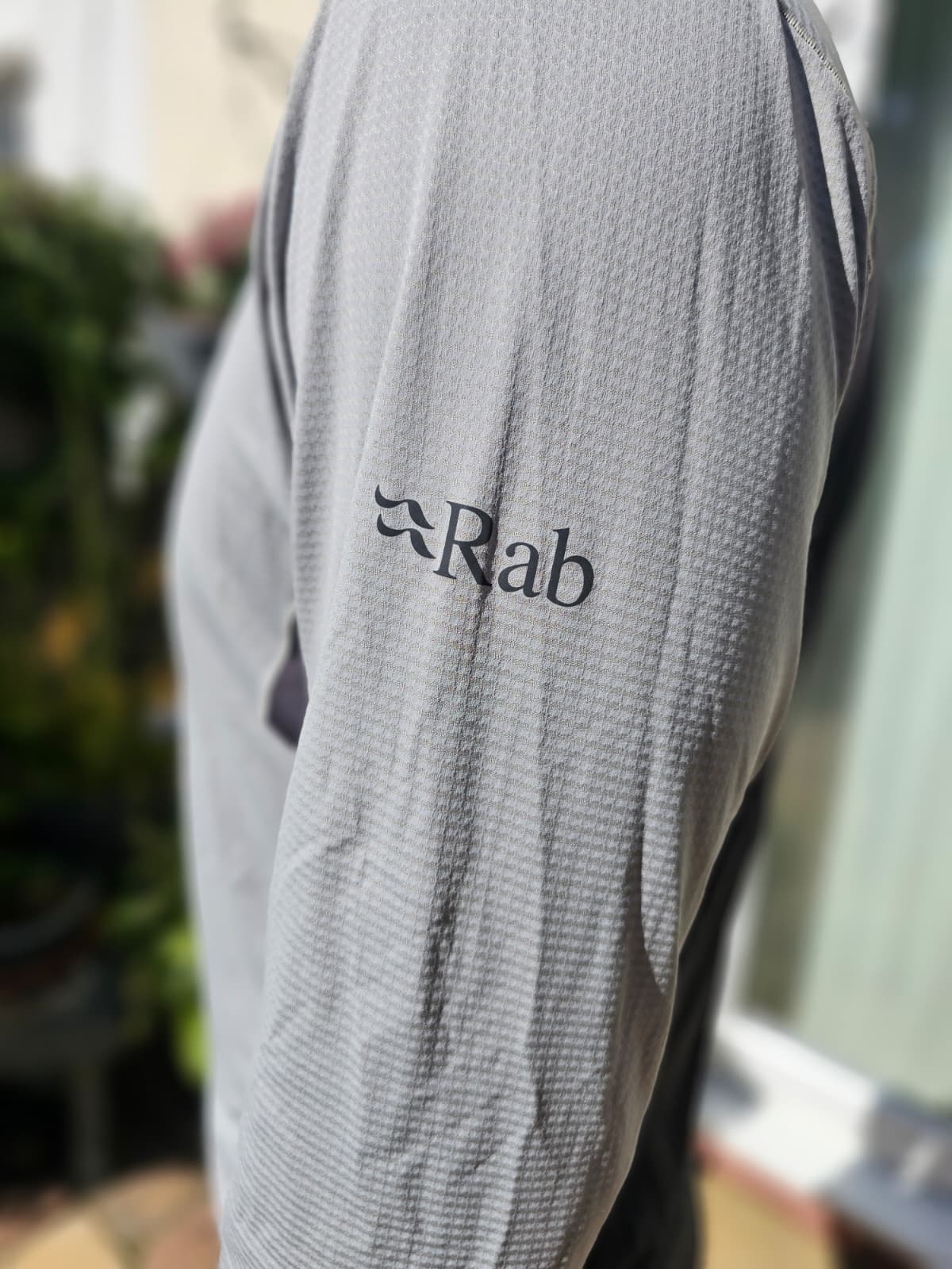 Mens Rab Grey Ultra Light Base Layer Long Sleeve 1/2 Zip T-Shirt/Top - L/Large