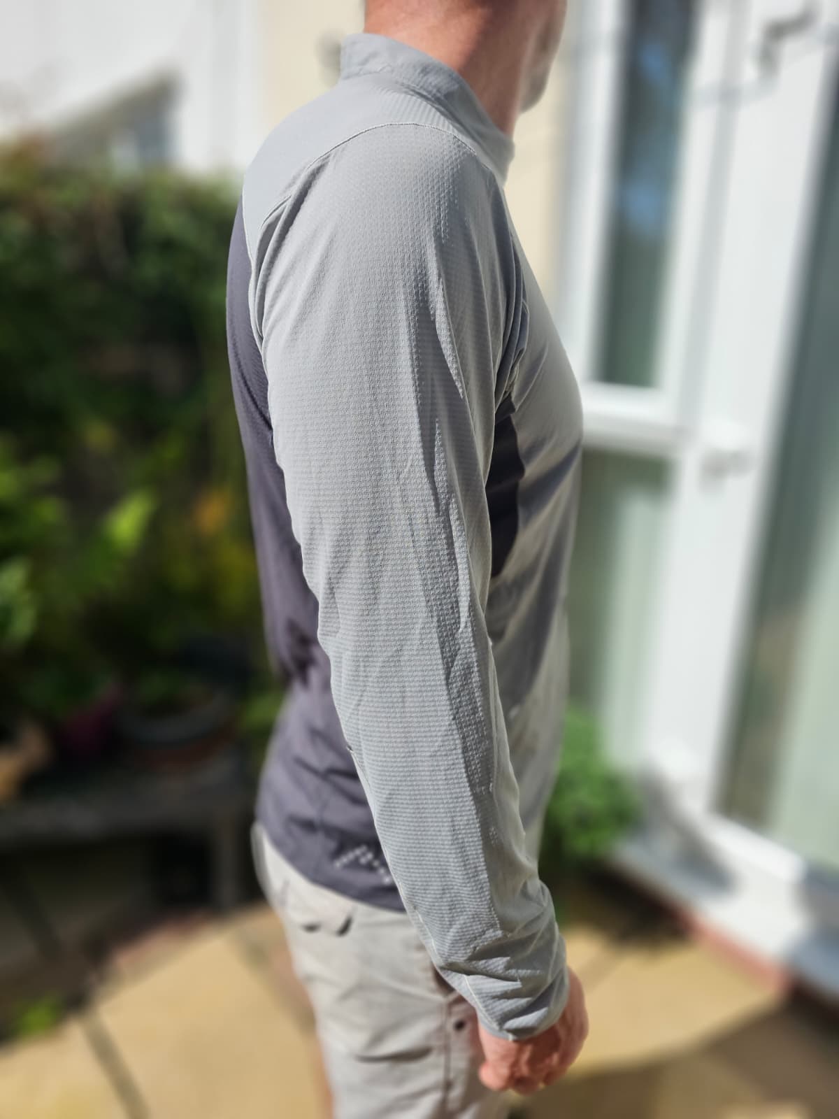 Mens Rab Grey Ultra Light Base Layer Long Sleeve 1/2 Zip T-Shirt/Top - L/Large