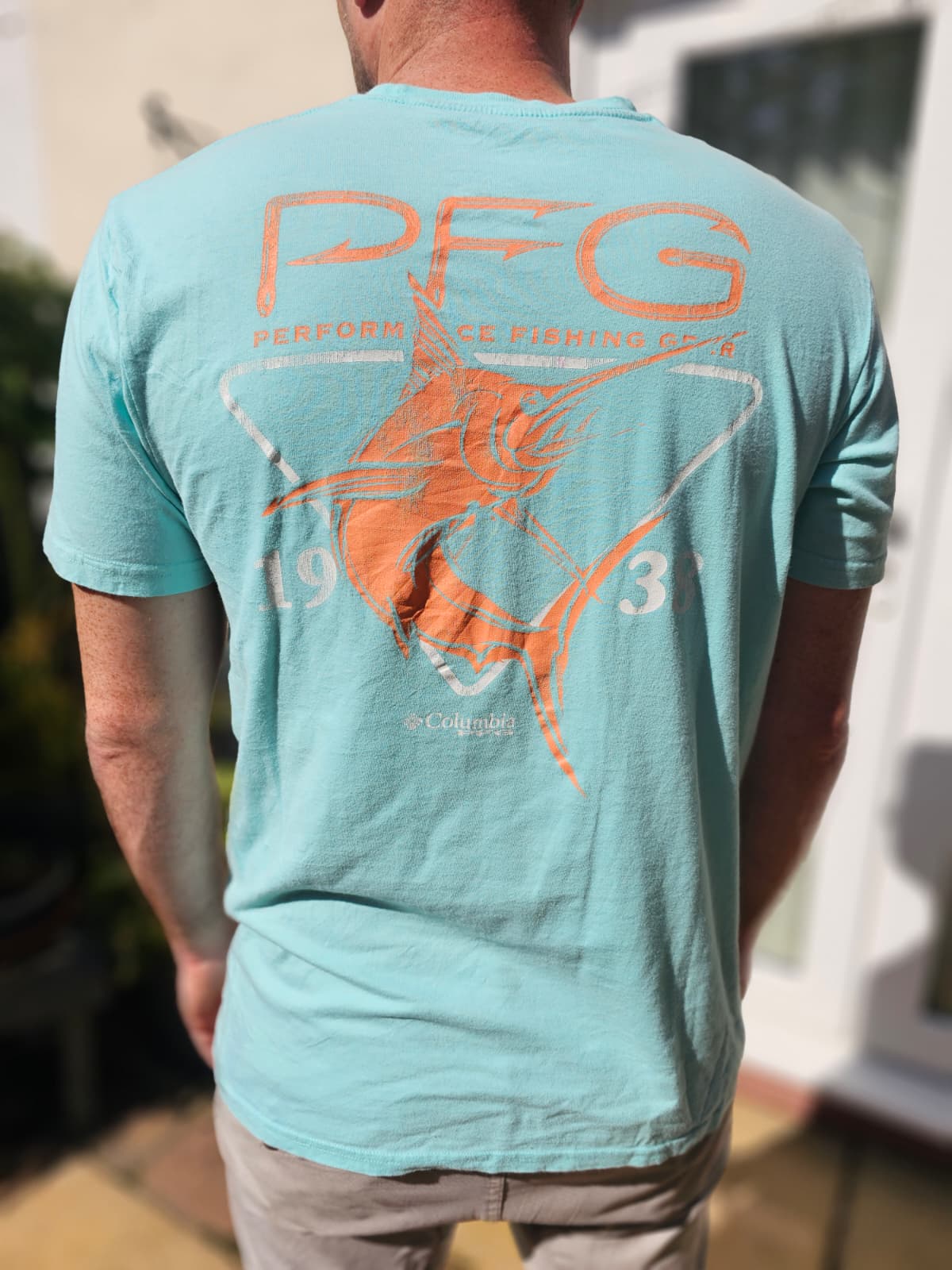 Mens Columbia PFG Performance Fishing Gear Short Sleeve T-Shirt/Top - L/Large
