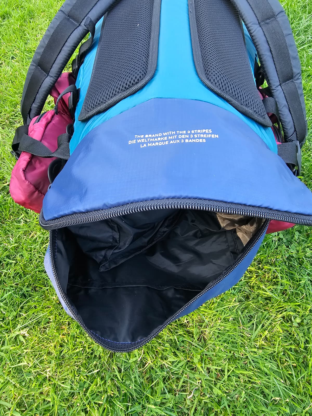 Adidas Atric Burgundy Blue Utility Style Backpack/Rucksack - Unisex - School Uni Gym PE Travel Work Hike Streetwear