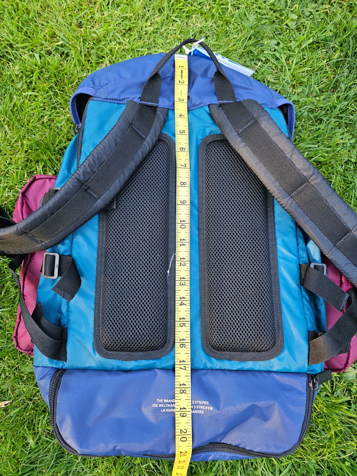 Adidas Atric Burgundy Blue Utility Style Backpack/Rucksack - Unisex - School Uni Gym PE Travel Work Hike Streetwear
