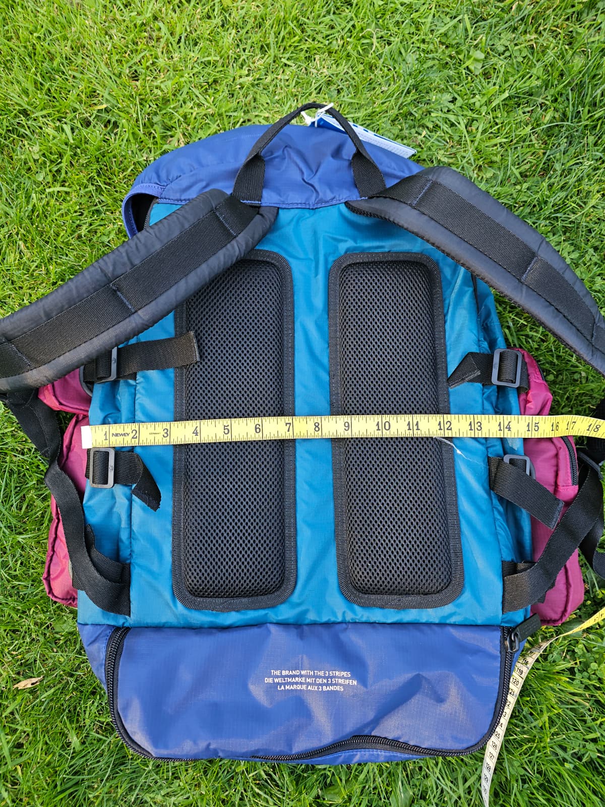 Adidas Atric Burgundy Blue Utility Style Backpack/Rucksack - Unisex - School Uni Gym PE Travel Work Hike Streetwear