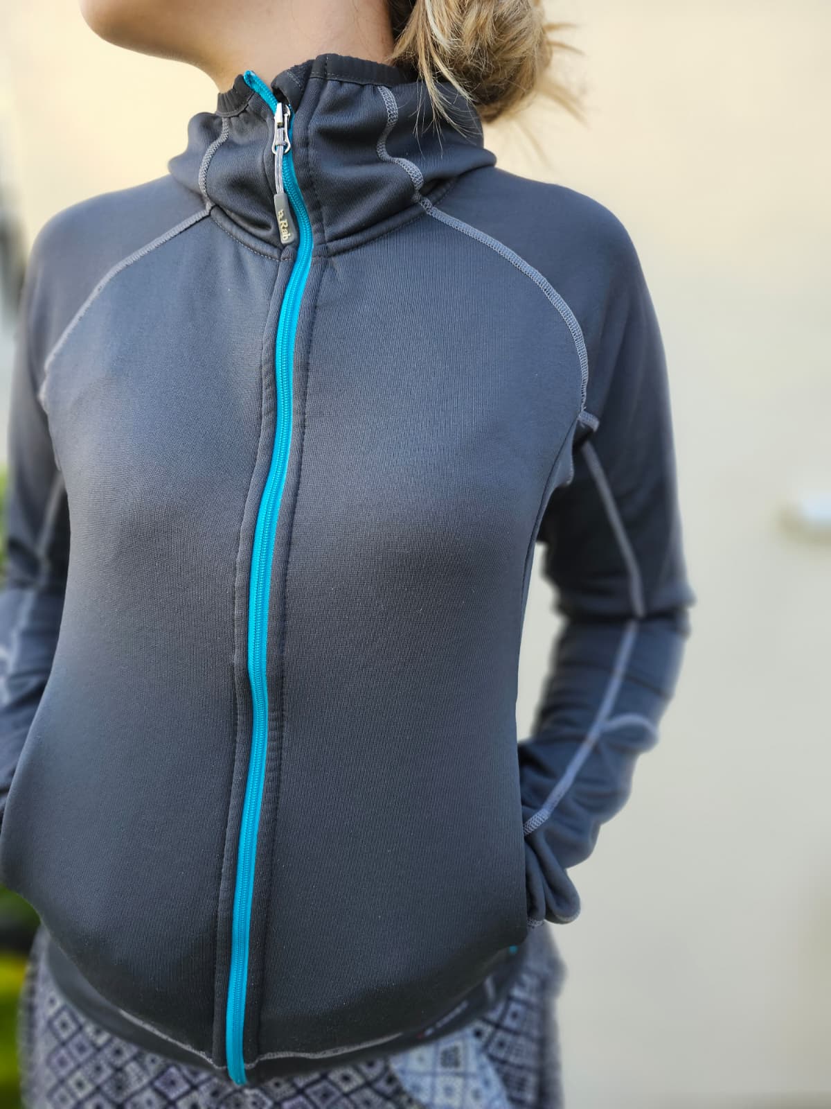 Women's Rab Power Stretch Full Zip Polartec Fleece Hoodie Jacket - UK 12