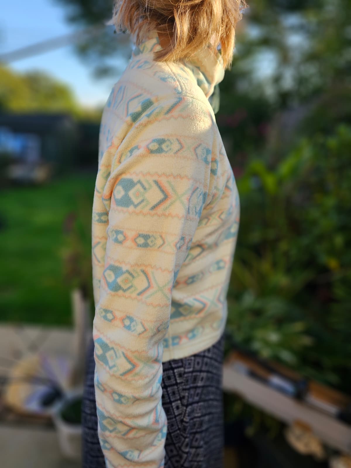 Berghaus Cropped Dean Street Aztec Print 1/2 Zip Fleece Jumper - M/Medium