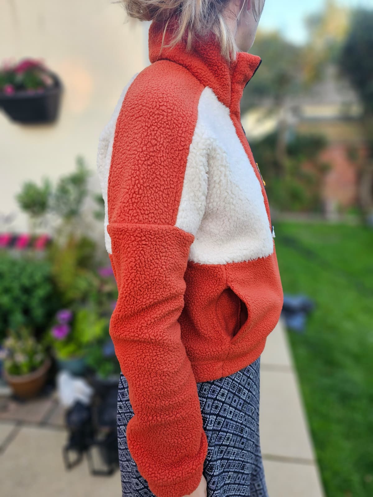 Columbia Women's Snap Button Pullover Fleece Jumper Fox Red - S/Small