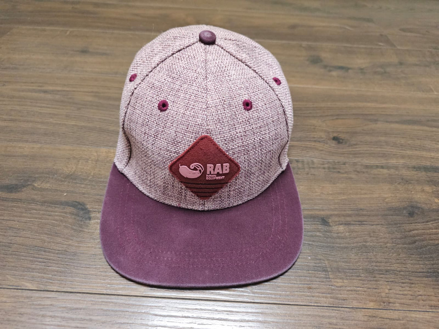 Rab Down Equipment Snapback Cap/Hat - One Size/Adjustable Burgundy/Grey
