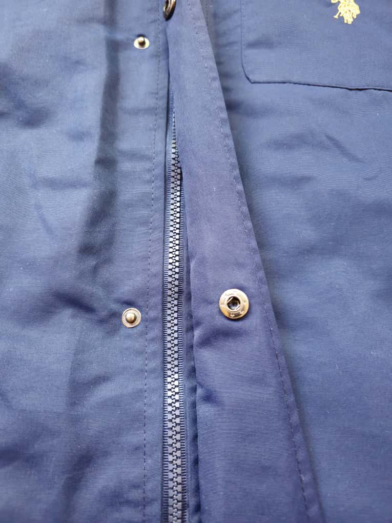 Mens US Polo Assn. Association Full Zip Navy/Yellow Hooded Smart Casual Jacket - L/Large