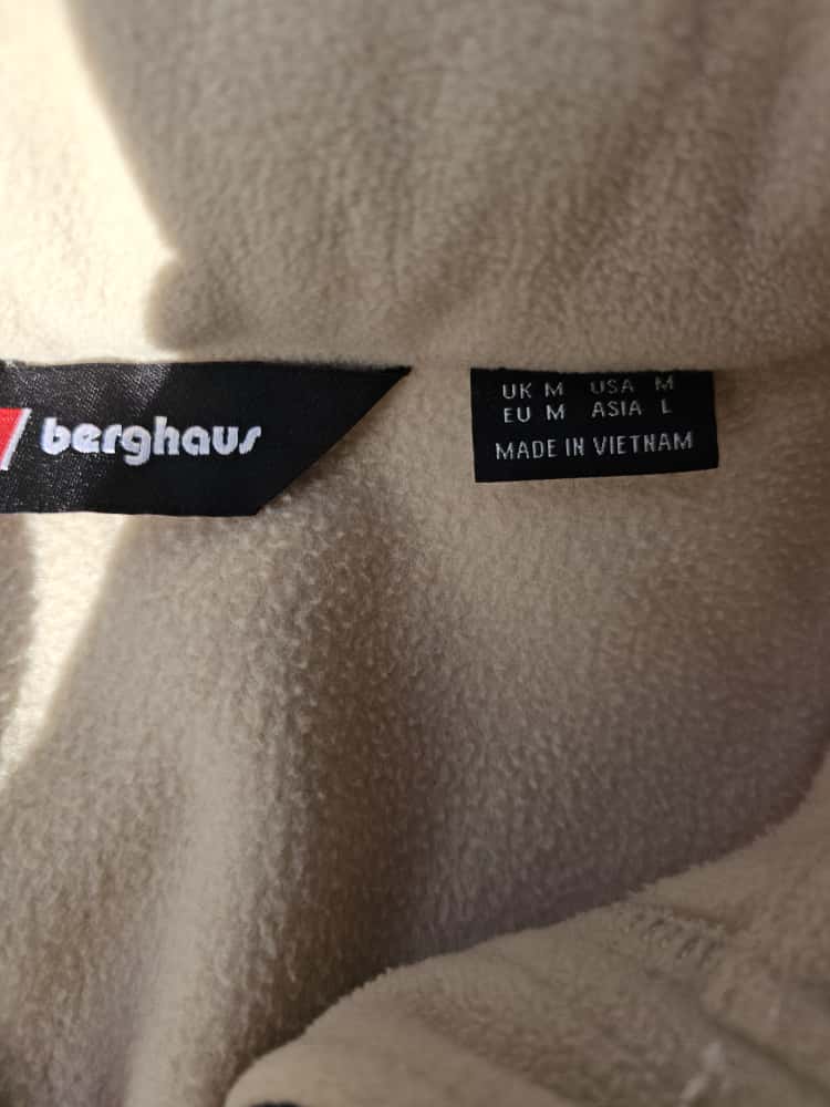 Berghaus Unisex Ascent 91 Cream/Navy Full Zip Hooded Fleece Jacket - M/Medium