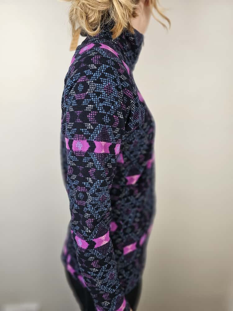 Columbia Pullover 1/4 Zip Lightweight Aztec/Geo Fleece Jumper - L/Large