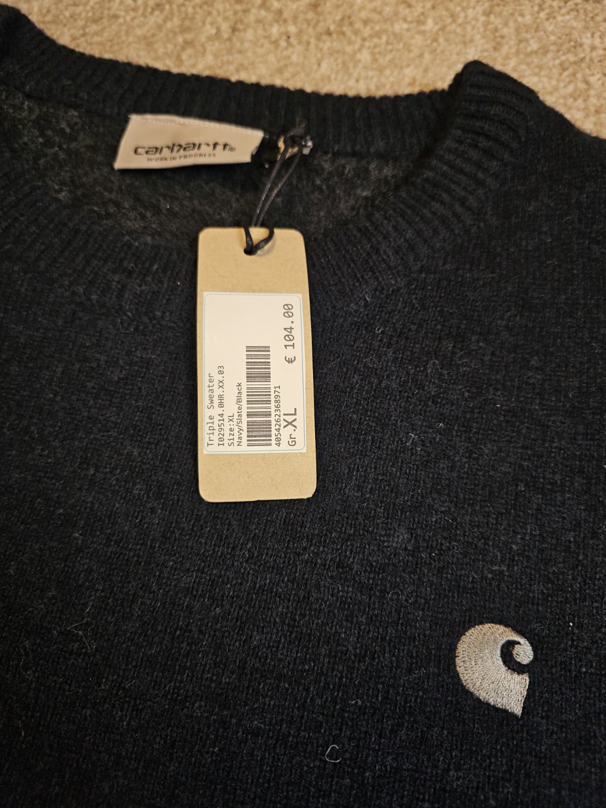 Carharrt WIP Mens Lambswool Pullover Multicolour Smart Casual Jumper/Sweater - New with tags