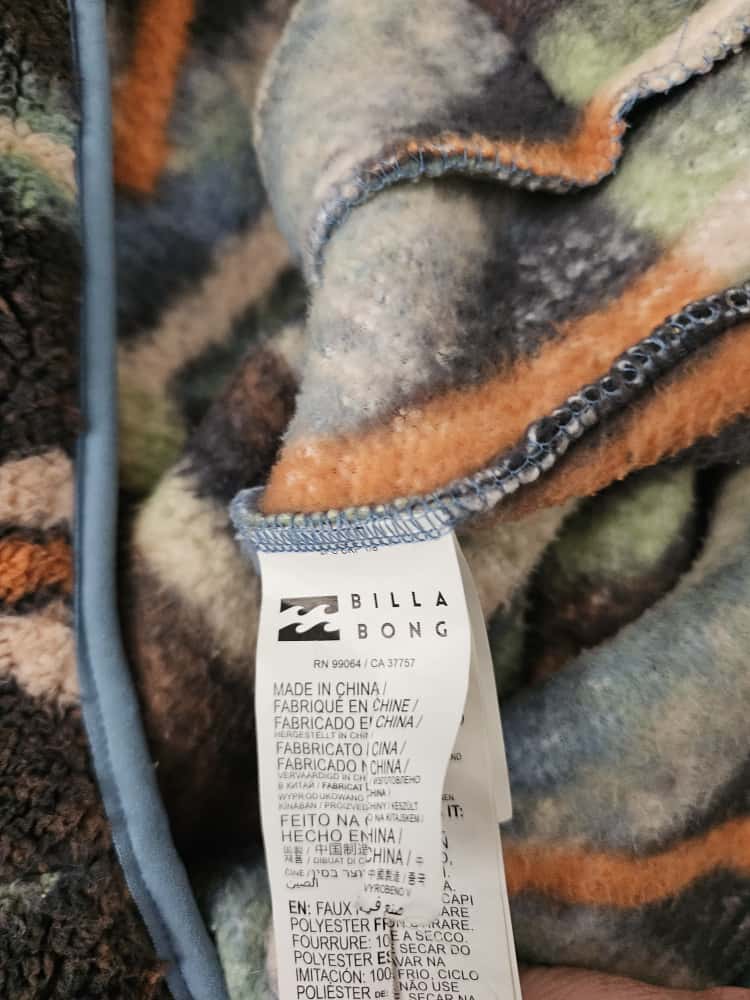 Billabong Adventure Division Switchback Snap Button Sherpa Fleece Pullover Jumper - XL/Extra Large