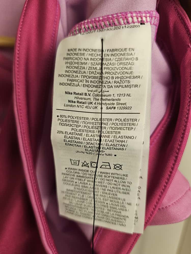 Nike Running Swoosh Gradient Cropped Tank Top - L/Large - Pink