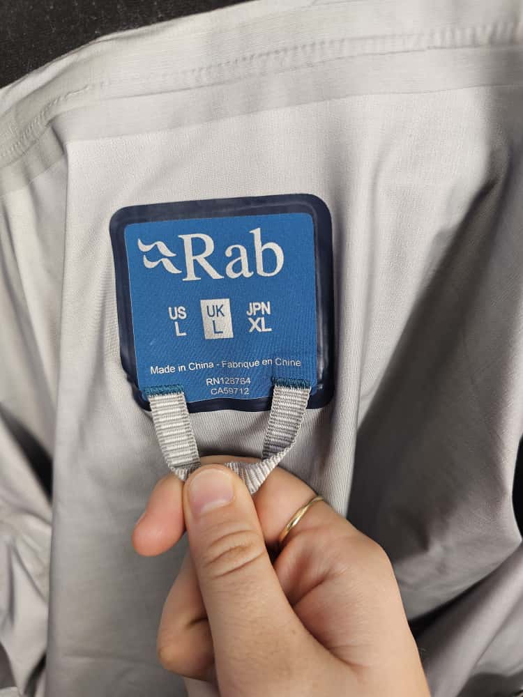 Mens Rab Sharp Edge Pertex Shield AP Full Zip Hooded Alpine Jacket/Coat - L/Large - Blue/Navy