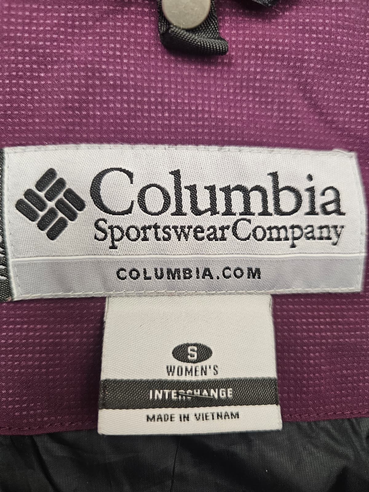 Columbia Titanium Womens Full ZiP Hooded Ski/Snowboarding Jacket - S/Small - Purple/Burgundy