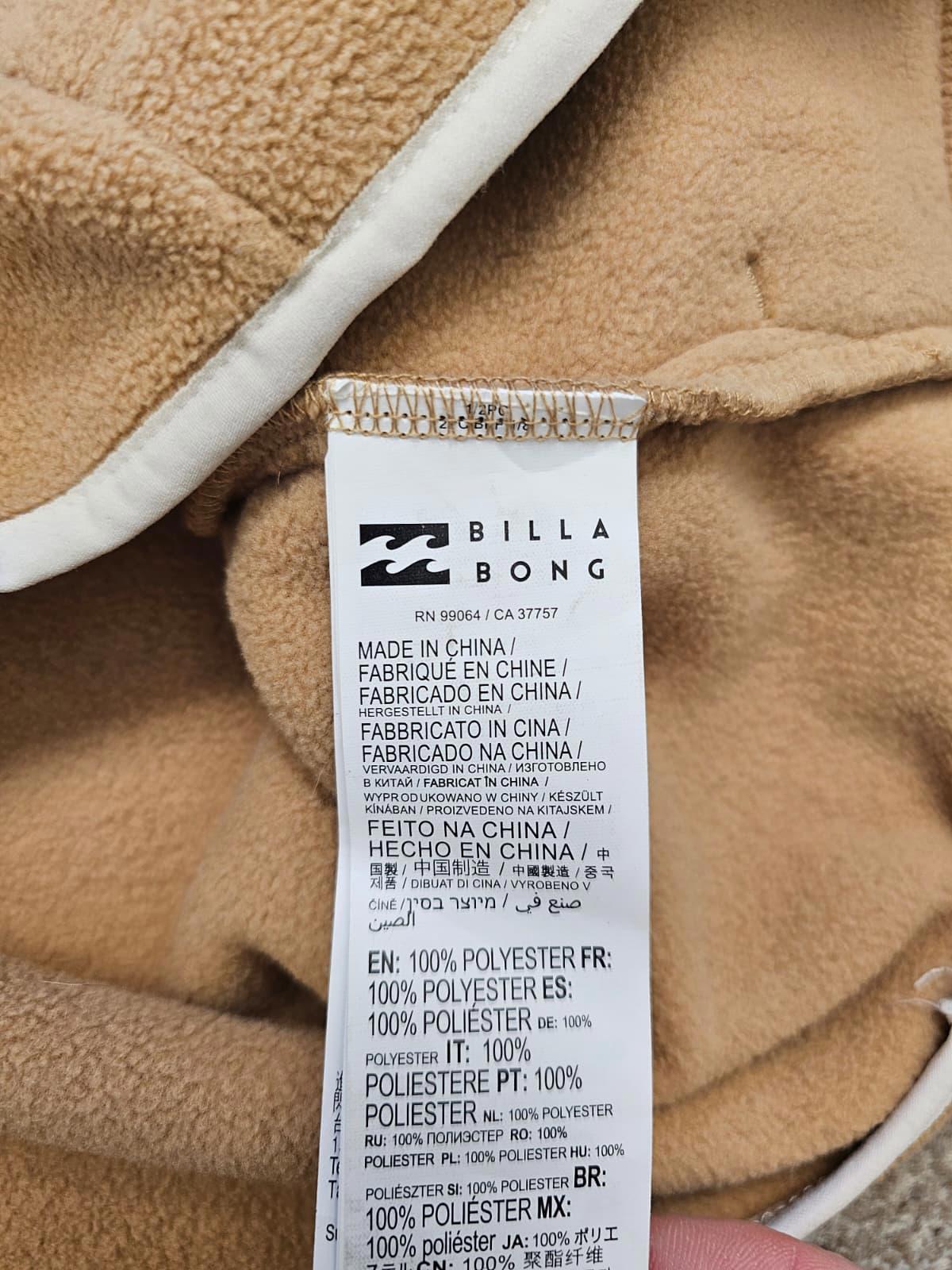 Billabong ADV Womens 1/2 Zip Pullover Fleece Jumper - S/Small - Beige