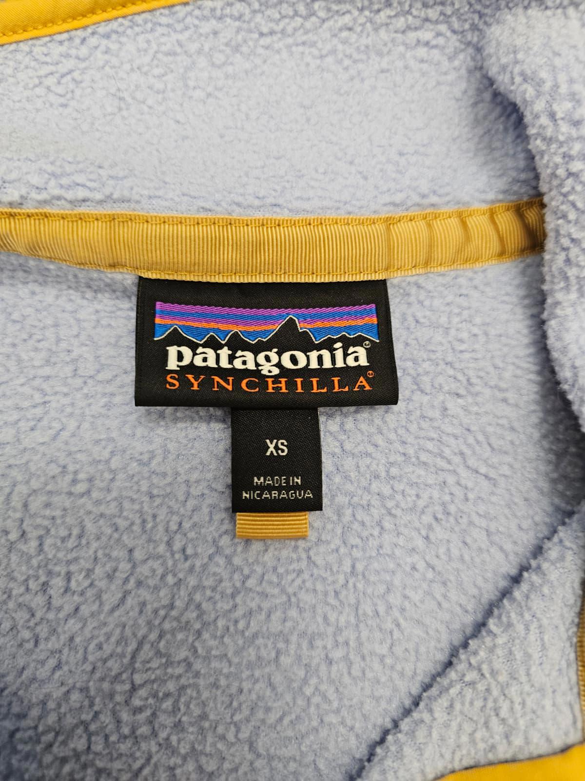Patagonia Womens Pullover Snap Button Synchilla Fleece Jumper - XS (8-10)