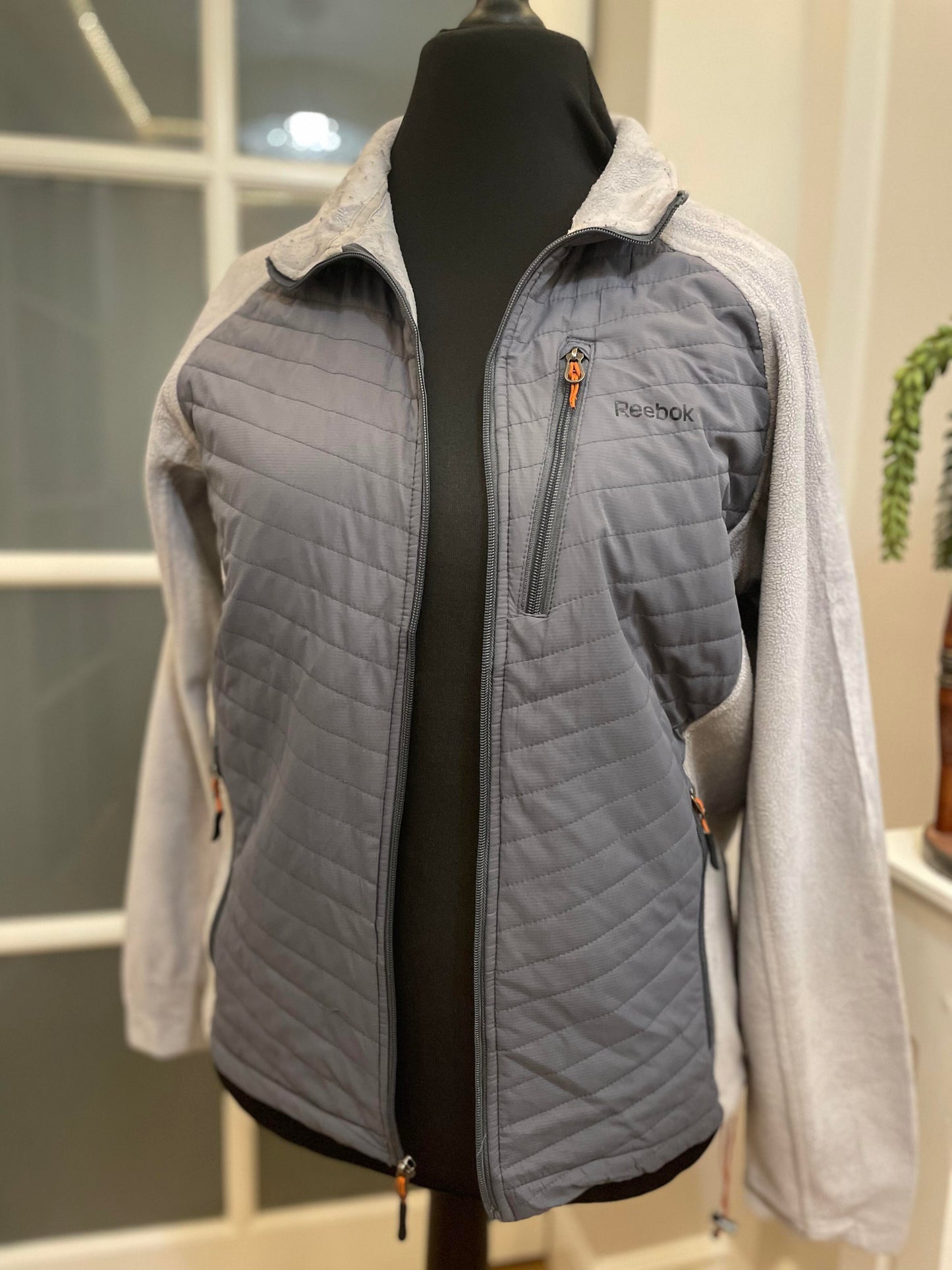 Vintage Reebok Full Zip Fleece Jacket Retro - L/Large