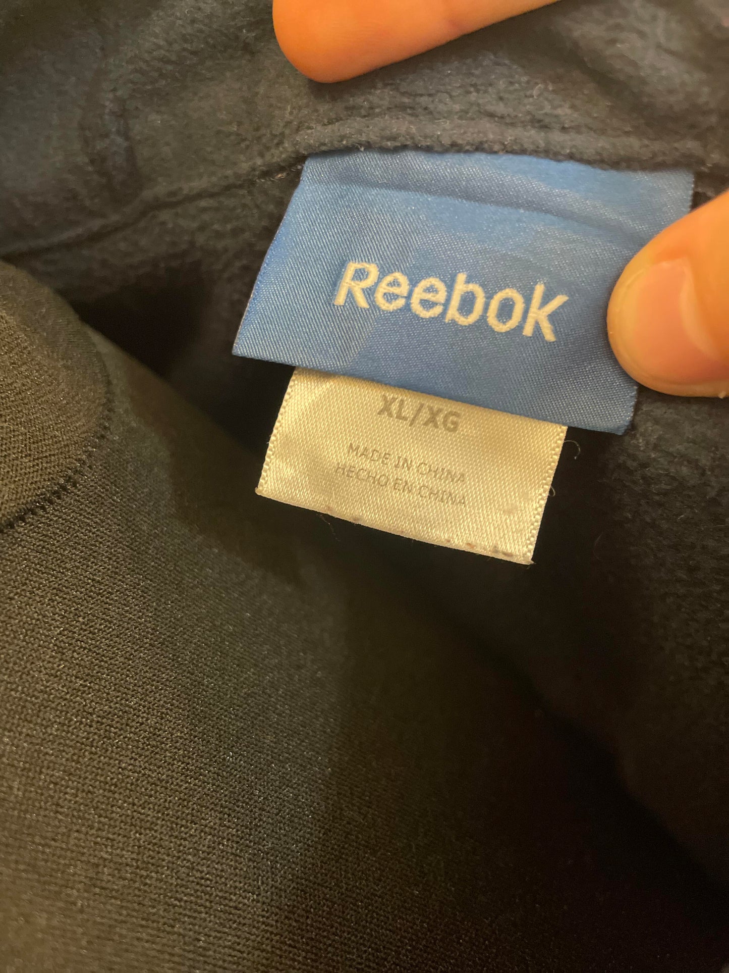 Reebok Vintage Navy/Blue 1/4 Zip Fleece Jumper - XL/Extra Large
