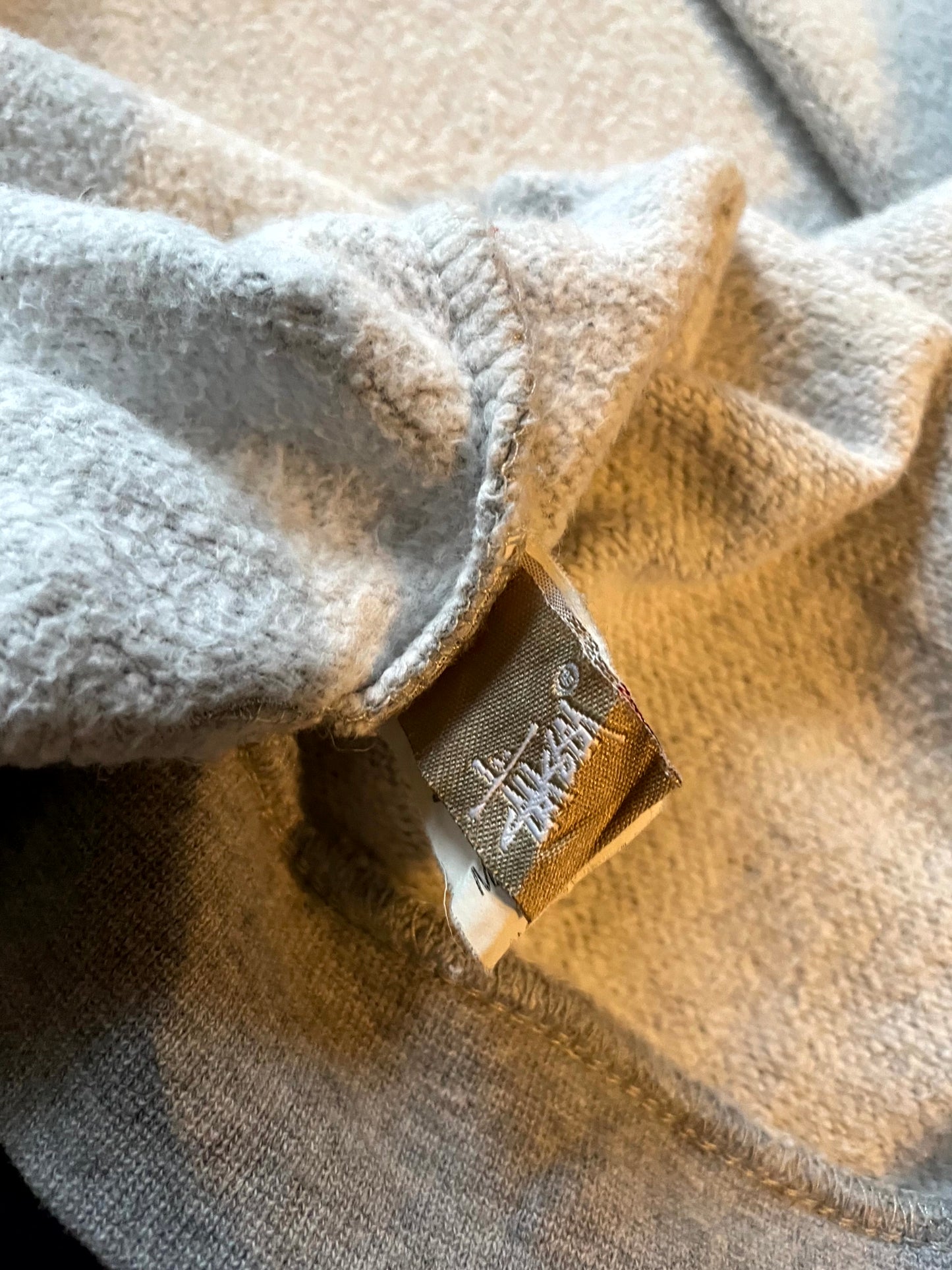 Stussy Big Spellout Grey Pullover Pullover Sweatshirt Jumper - M/Medium