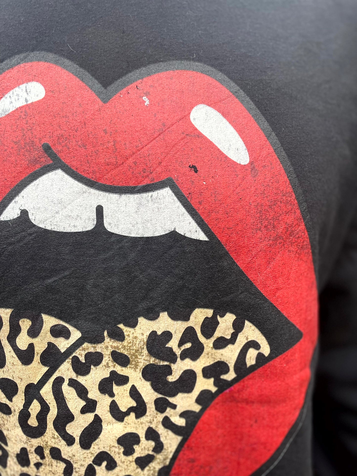 The Rolling Stones Leopard Print Pullover Jumper/Sweatshirt - XL/Extra Large