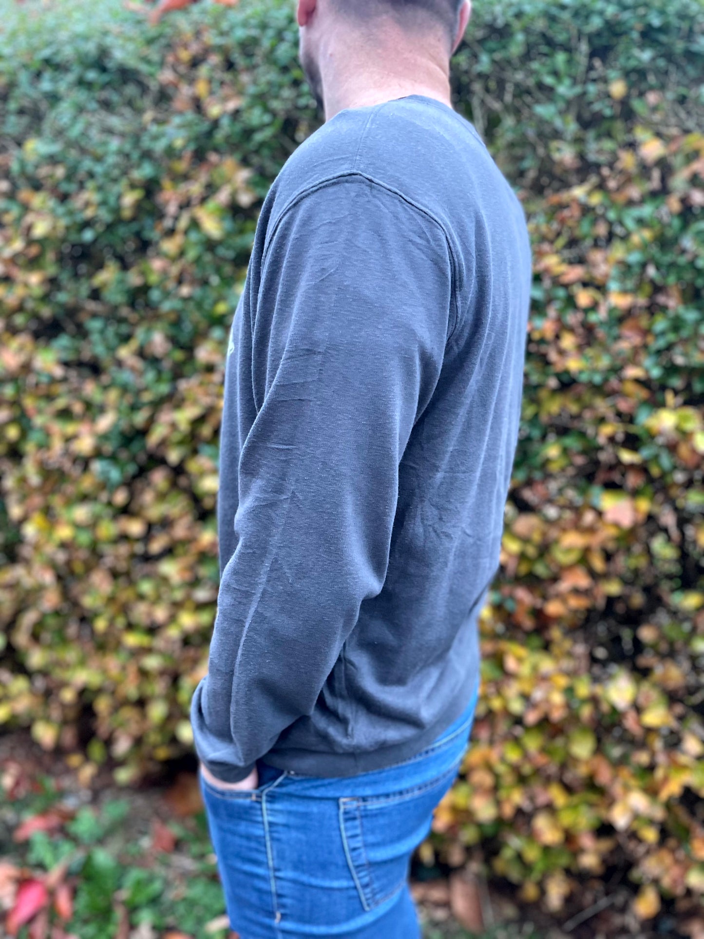 ACDC Grey Big Spellout Pullover Jumper/Sweatshirt - L/Large