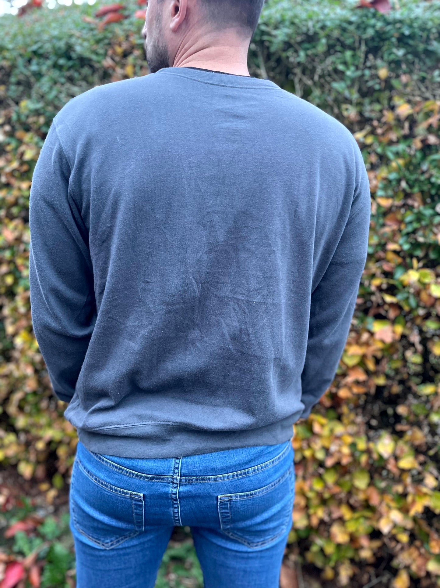 ACDC Grey Big Spellout Pullover Jumper/Sweatshirt - L/Large