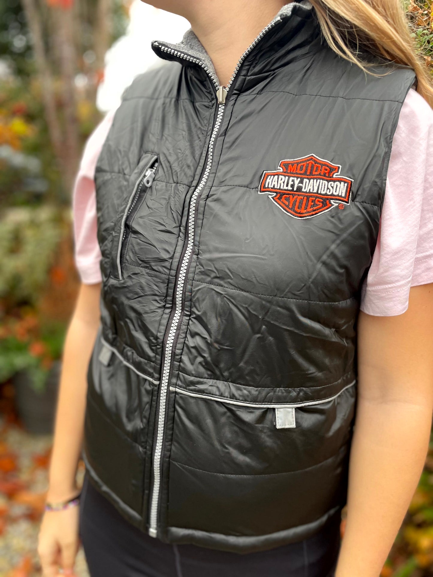 Harley Davison Reversible Body Warmer/Vest/Gillet - S/M Small/Medium