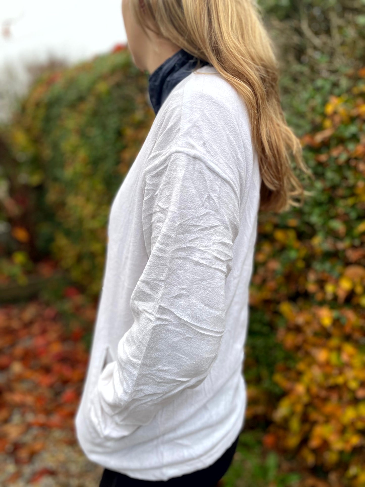 Vintage Ralph Lauren Polo Sport White Fleece 1/4 Zip Pullover Jumper - S/Small