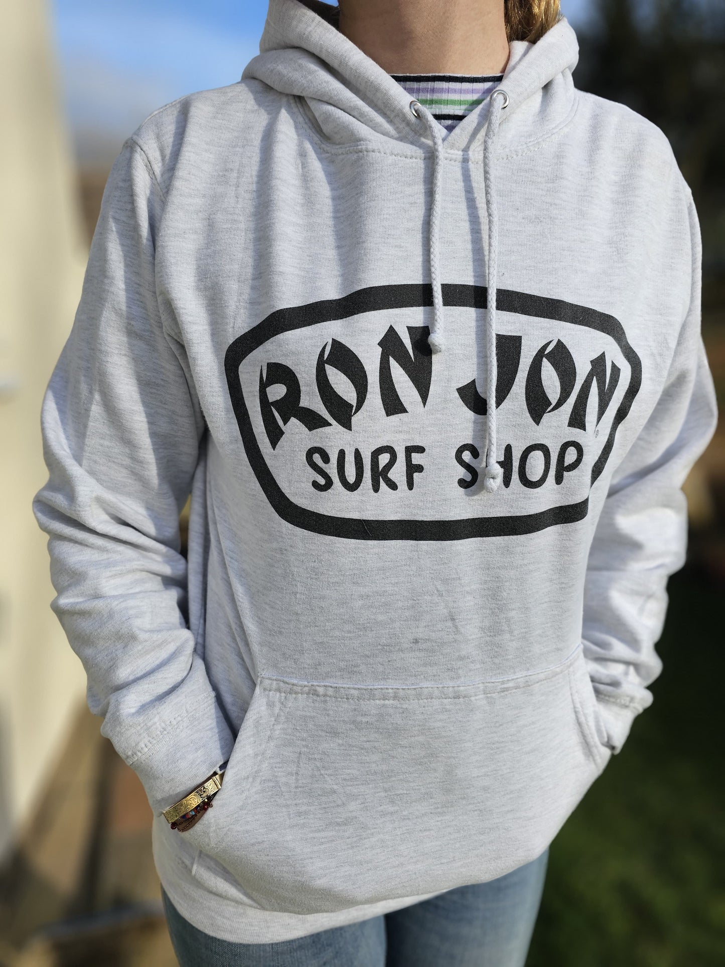 Ron Jon Surf Shop Pullover Hoodie Grey - S/Small